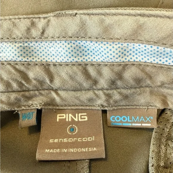 Ping SensorCool Coolmax Golf Shorts Gray Size W40 - Picture 7 of 8